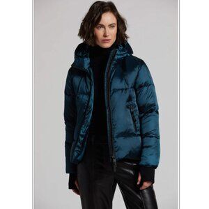 ADROIT ATELIER Pacific Short Hooded Bomber Jacket Coat Blue Pond XL NWT